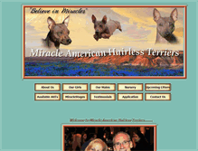 Tablet Screenshot of miracleterriers.com